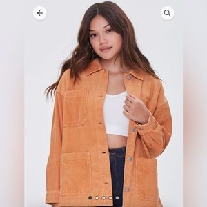 Corduroy Pocket Jacket orange LARGE wore once